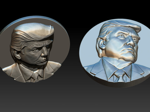 3D Donald Trump Bust 3Dプリントモデル