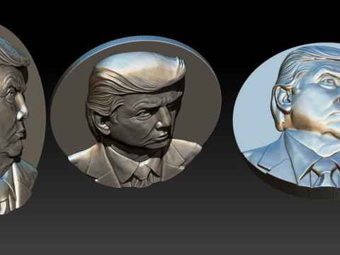 3D Donald Trump Bust 3Dプリントモデル