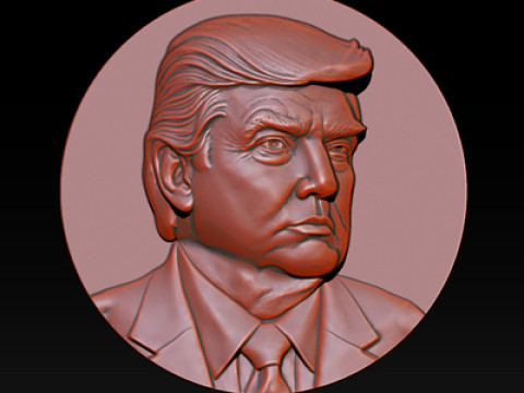 3D Donald Trump Bust 3Dプリントモデル