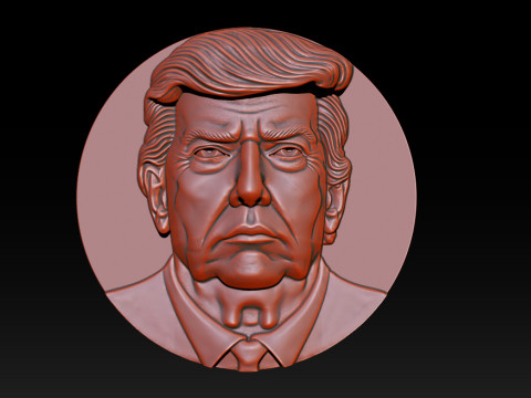 3D Donald Trump Bust 3D Baskı Modeli