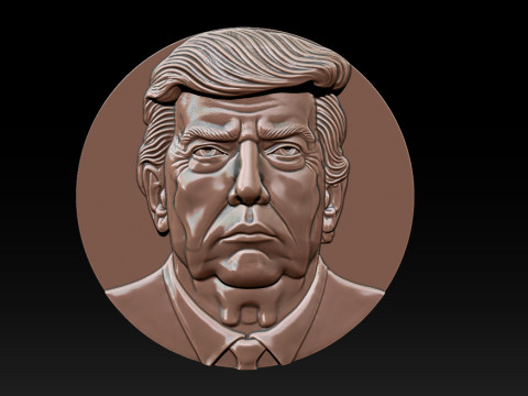 3D Donald Trump Bust 3Dプリントモデル