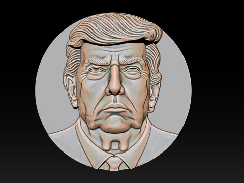 3D Donald Trump Bust 3Dプリントモデル