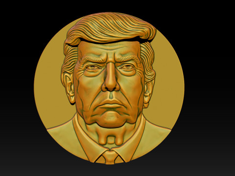 3D Donald Trump Bust 3Dプリントモデル