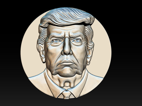 3D Donald Trump Bust 3Dプリントモデル