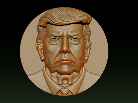 3D Donald Trump Bust 3Dプリントモデル