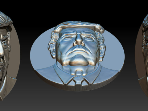 3D Donald Trump Bust 3Dプリントモデル
