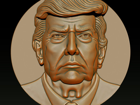 3D Donald Trump Bust 3Dプリントモデル
