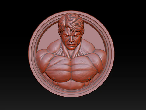 Чоловічий культурист Bas Relief 3D Принт Модель