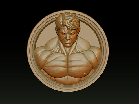 Male Bodybuilder Bas Relief 3D Принт Модель