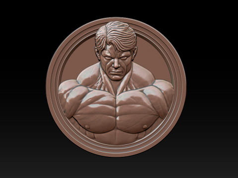 Male Bodybuilder Bas Relief 3D Принт Модель
