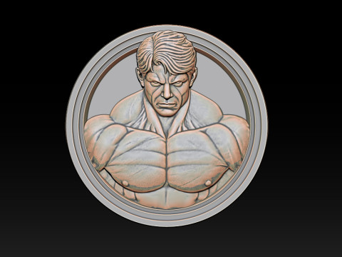 Male Bodybuilder Bas Relief 3D Принт Модель