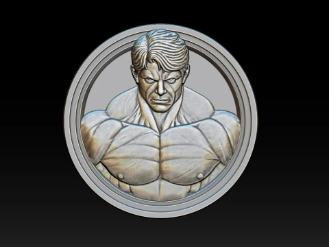 Male Bodybuilder Bas Relief 3D Print Model