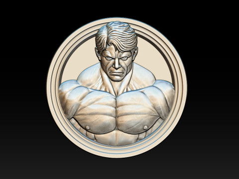 Male Bodybuilder Bas Relief 3D Принт Модель