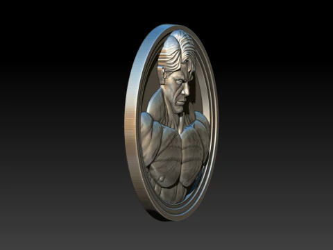 Male Bodybuilder Bas Relief 3D Print Model