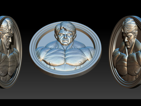 Male Bodybuilder Bas Relief 3D Принт Модель