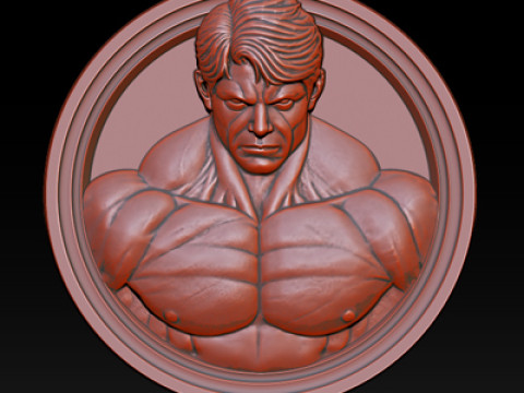 Male Bodybuilder Bas Relief 3D Принт Модель