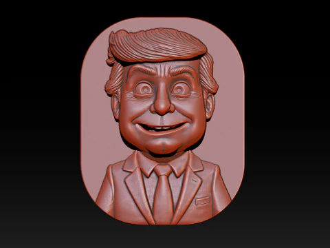 Modelo de joia de retrato fofo Modelo de Impressão 3D