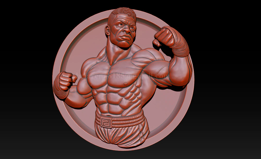 MMA and WWE Fighter Relief Model 3D Print Model .c4d .max .obj .3ds .fbx .stl .blend 