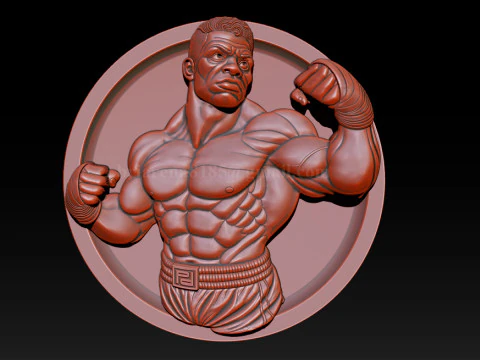 Рельєфна модель бійця ММА та WWE 3D Принт Модель