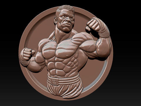 MMA and WWE Fighter Relief Model 3Dプリントモデル