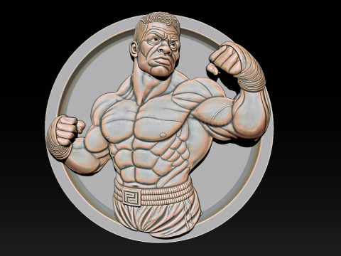 MMA and WWE Fighter Relief Model 3Dプリントモデル