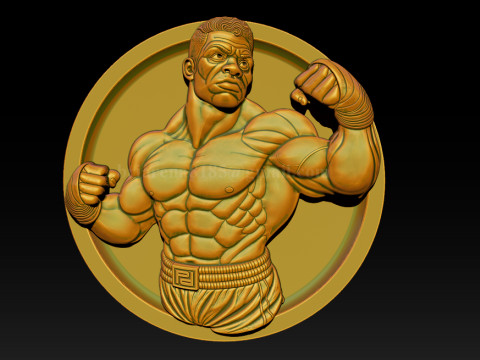 MMA and WWE Fighter Relief Model 3Dプリントモデル
