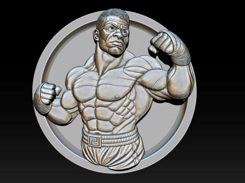 MMA and WWE Fighter Relief Model 3Dプリントモデル