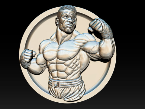 MMA and WWE Fighter Relief Model 3Dプリントモデル