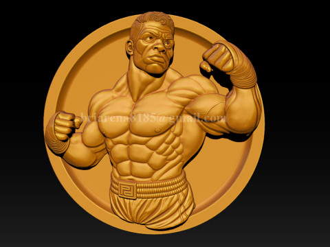 MMA and WWE Fighter Relief Model 3Dプリントモデル