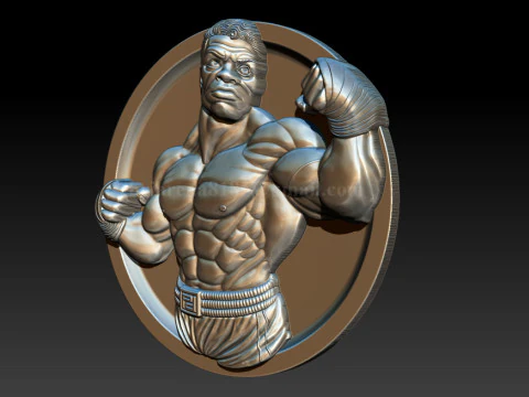 MMA and WWE Fighter Relief Model 3D Print Model