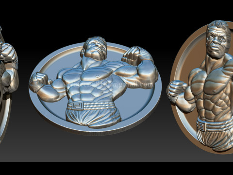 MMA and WWE Fighter Relief Model 3Dプリントモデル