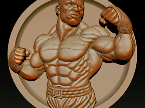 MMA and WWE Fighter Relief Model 3D Print Model