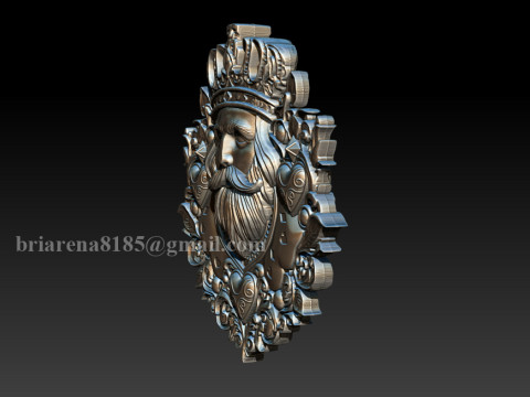 Heart King Playing Card Pendant 3D-printmodel