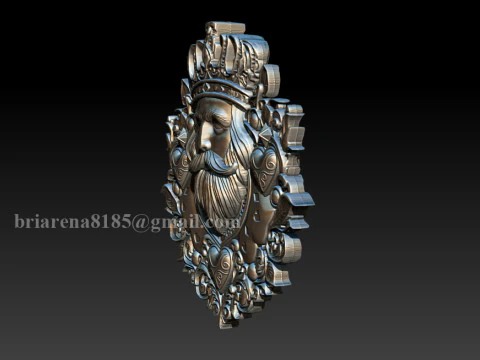 Heart King Playing Card Pendant 3D Print Model