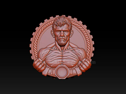 Рельєфна модель бійця ММА та WWE 3D Принт Модель