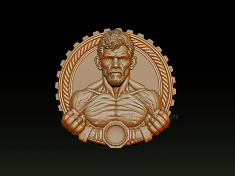 MMA and WWE Fighter Relief Model 3D Print Model