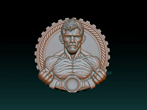 MMA and WWE Fighter Relief Model 3D Print Model