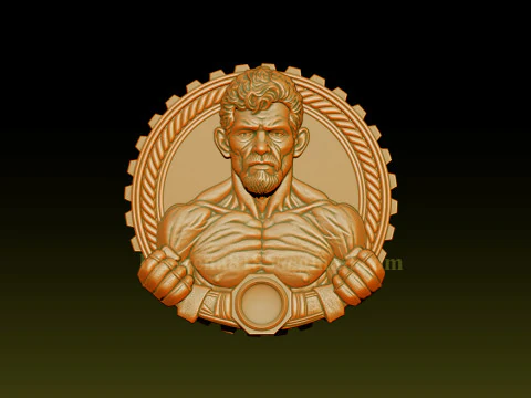 MMA and WWE Fighter Relief Model 3D Print Model