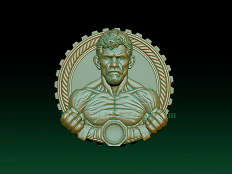 MMA and WWE Fighter Relief Model 3D Print Model