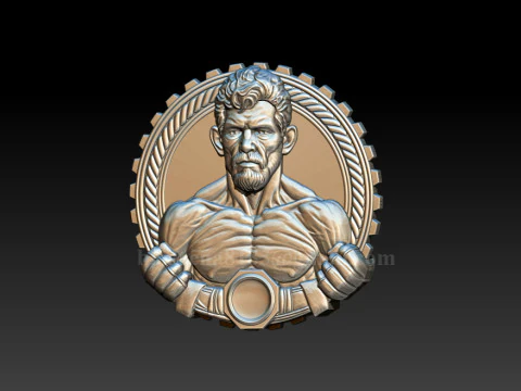 MMA and WWE Fighter Relief Model 3D Print Model