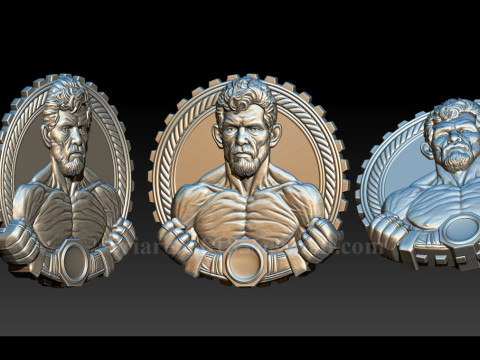 MMA and WWE Fighter Relief Model 3Dプリントモデル