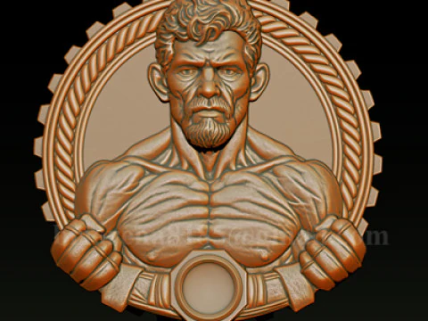 MMA and WWE Fighter Relief Model 3D Print Model