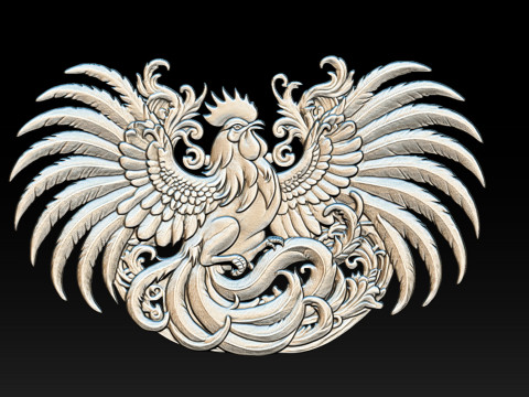 Cockfighting Pendant Jewelry Modelo de impresión 3D
