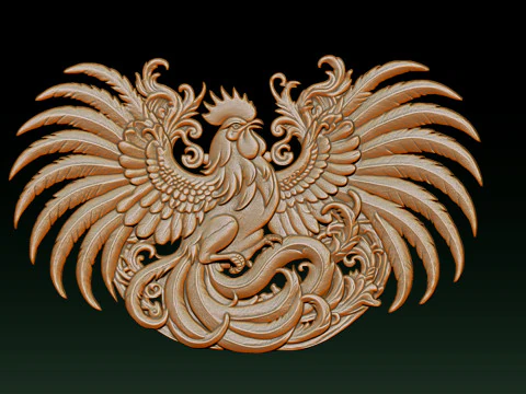 Cockfighting Pendant Jewelry 3D Print Model