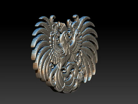 Cockfighting Pendant Jewelry 3D Print Model