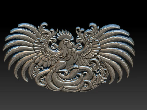 Cockfighting Pendant Jewelry 3D Print Model