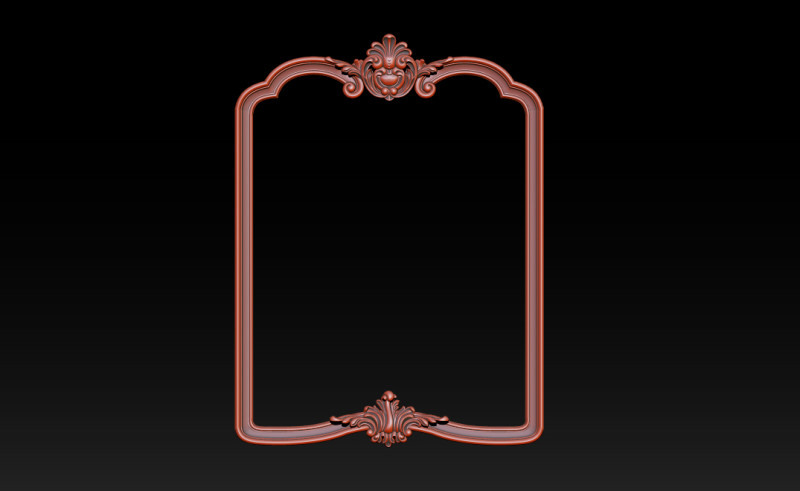 Classical carved frame 3D-Druckmodell .c4d .max .obj .3ds .fbx .stl .blend