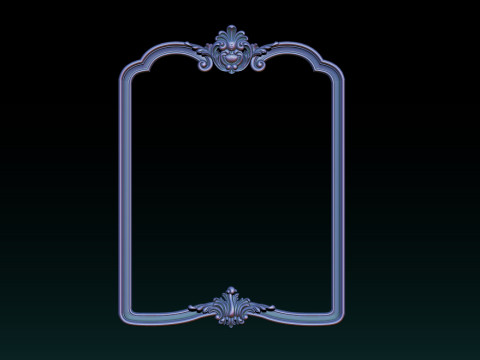 Classical carved frame 3D-Druckmodell
