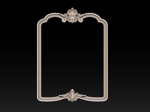 Classical carved frame 3D-Druckmodell