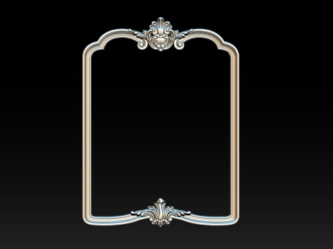 Classical carved frame 3D-Druckmodell